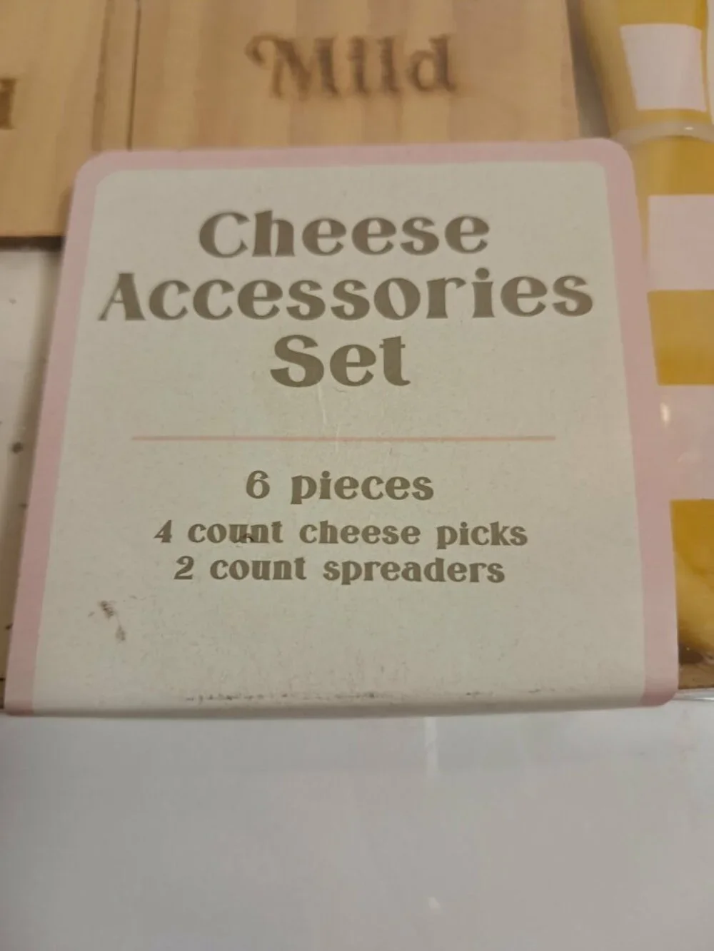 Colorful 6-Piece Cheese Board & Charcuterie Accessories Set